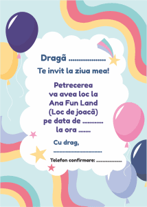 Invitație Petreceri copii Loc de Joacă Iași Valea Lupului